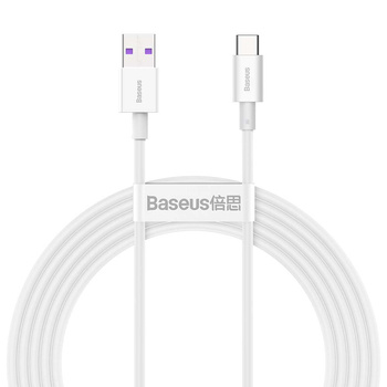 Kabel USB typ-C 66W 6A 2m Baseus biały